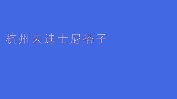 杭州去迪士尼搭子