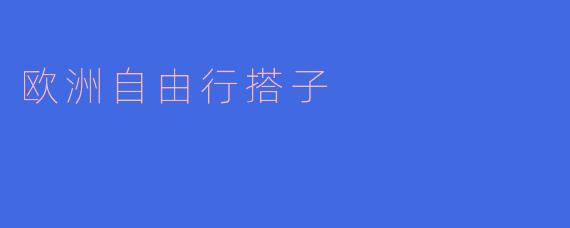 什么是“欧洲自由行搭子”，如何找到合适的搭子一起旅行？****