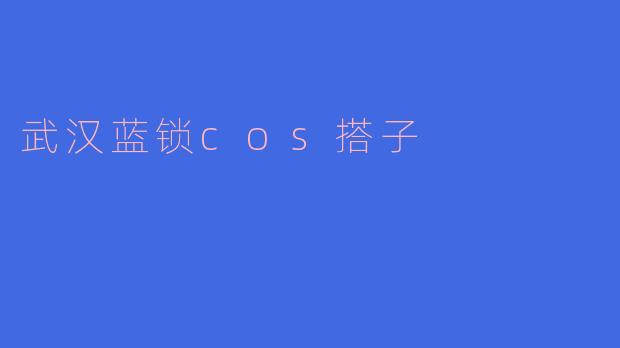 武汉蓝锁cos搭子