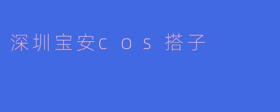 深圳宝安cos搭子