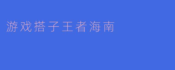 游戏搭子王者海南