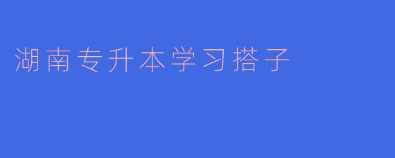 ### 湖南专升本学习搭子的意义与选择