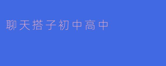 ### 聊天搭子：初中高中生活中的重要伙伴