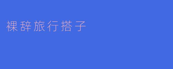 ### 裸辞旅行搭子：追寻自由与梦想的灵魂伴侣
