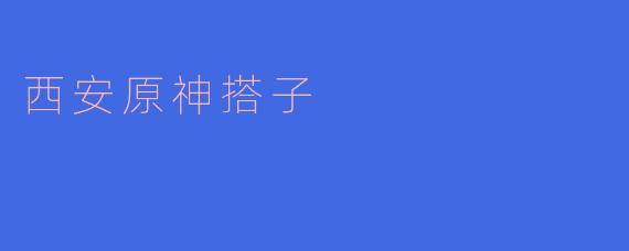 西安原神搭子