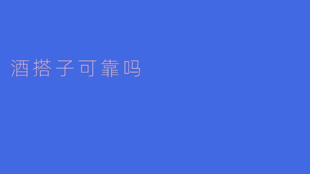 酒搭子的可靠性探讨