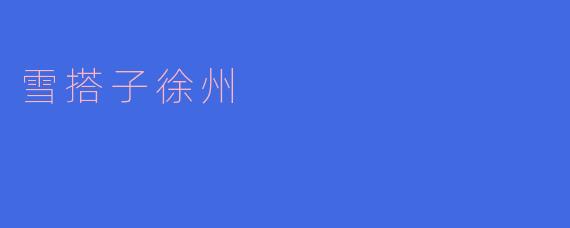 雪搭子徐州