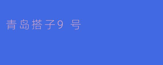 青岛搭子9号是什么？**