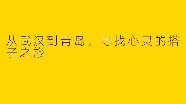 从武汉到青岛,寻找心灵的搭子之旅