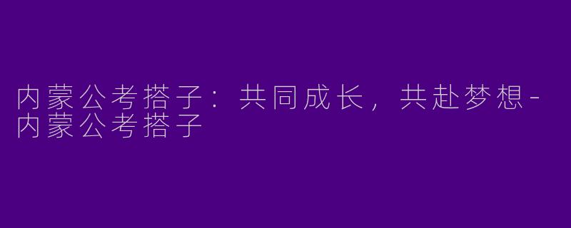 内蒙公考搭子：共同成长，共赴梦想-内蒙公考搭子