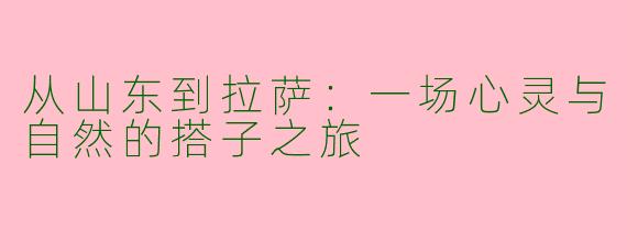 从山东到拉萨：一场心灵与自然的搭子之旅