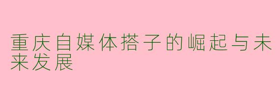 重庆自媒体搭子的崛起与未来发展
