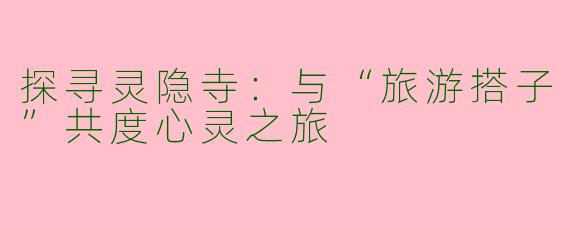 探寻灵隐寺：与“旅游搭子”共度心灵之旅