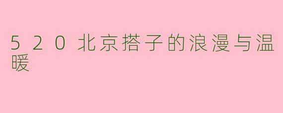 520北京搭子的浪漫与温暖