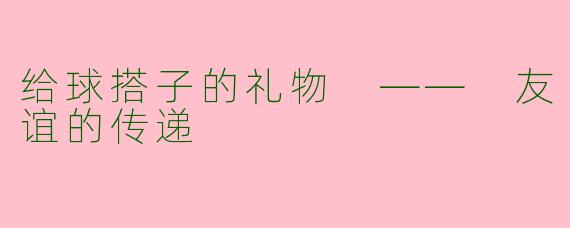 给球搭子的礼物 —— 友谊的传递