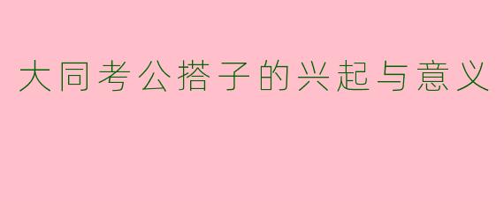 大同考公搭子的兴起与意义