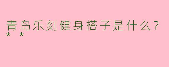 青岛乐刻健身搭子是什么?**