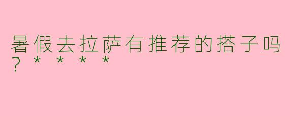 暑假去拉萨有推荐的搭子吗？****