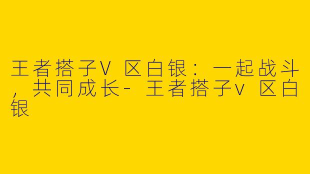 王者搭子V区白银：一起战斗，共同成长-王者搭子v区白银