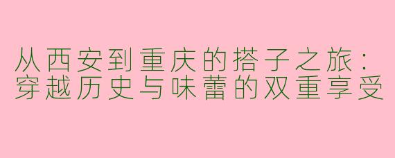 从西安到重庆的搭子之旅：穿越历史与味蕾的双重享受
