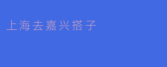 上海去嘉兴搭子