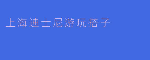 我想去上海迪士尼乐园玩，能不能找个搭子一起去？****