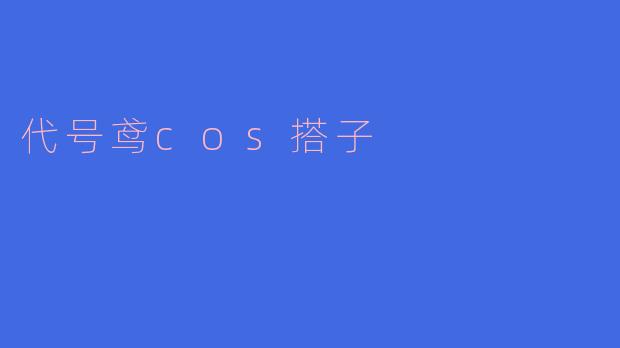 代号鸢的“cos搭子”是什么?**