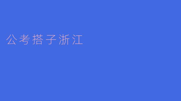 公考搭子浙江