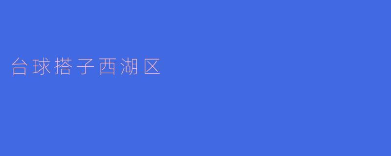 台球搭子西湖区