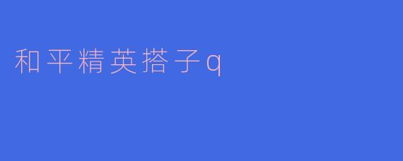 和平精英搭子q