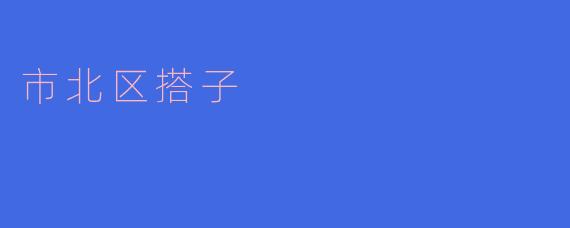 市北区搭子是什么项目?