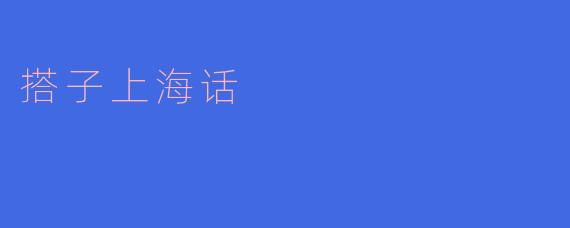 搭子上海话