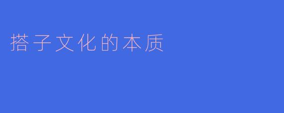 搭子文化的本质探讨