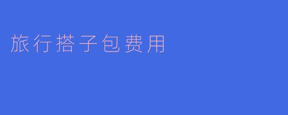 旅行搭子包费用