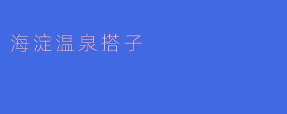 海淀温泉搭子是什么？****