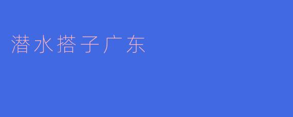 在广东，哪里可以找到好的潜水搭子？****