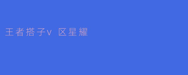 王者搭子v区星耀