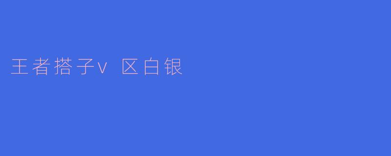 王者搭子v区白银