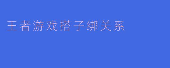 王者游戏中的搭子关系：友情与团队精神的交融