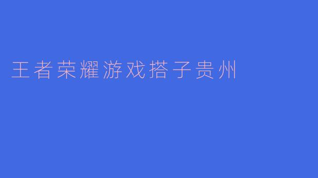 ### 探寻“王者荣耀”游戏搭子——贵州的电竞热潮