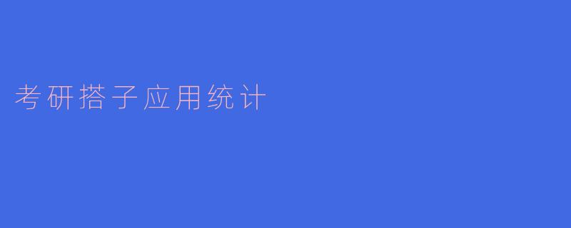 考研搭子应用统计