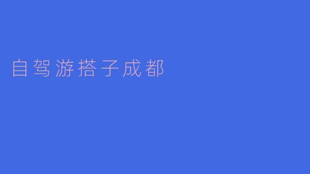自驾游搭子成都