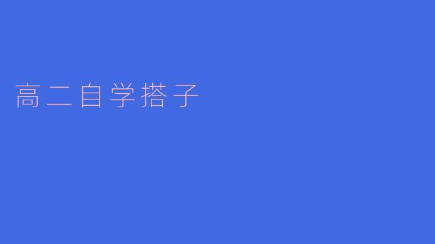 高二自学搭子