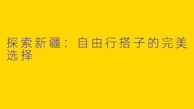 探索新疆：自由行搭子的完美选择