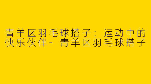 青羊区羽毛球搭子：运动中的快乐伙伴-青羊区羽毛球搭子