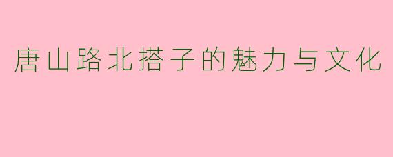 唐山路北搭子的魅力与文化