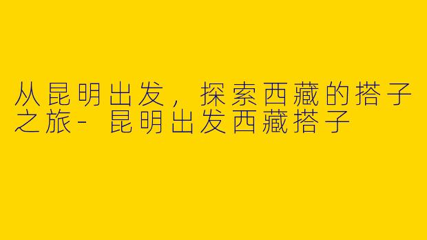 从昆明出发,探索西藏的搭子之旅