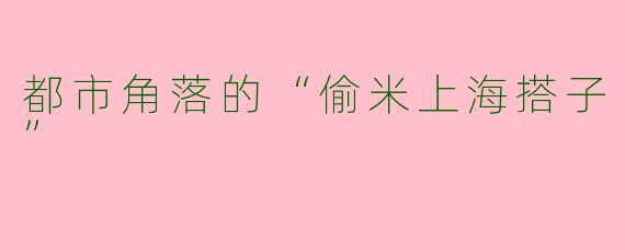 都市角落的“偷米上海搭子”
