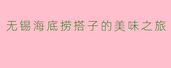无锡海底捞搭子的美味之旅