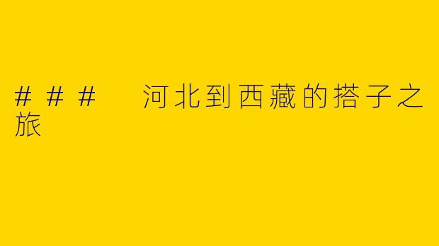 ### 河北到西藏的搭子之旅